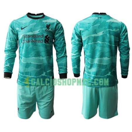 Liverpool Bambino Maglia Trasferta 2020/2021 Manica Lunga (+ Pantaloncini)